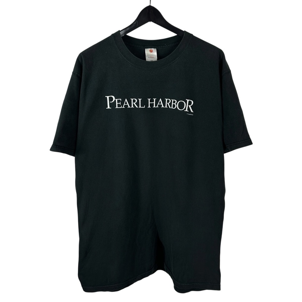Vintage 90s Pearl Harbor Movie Promo Spellout Black Graphic Shirt Size XL